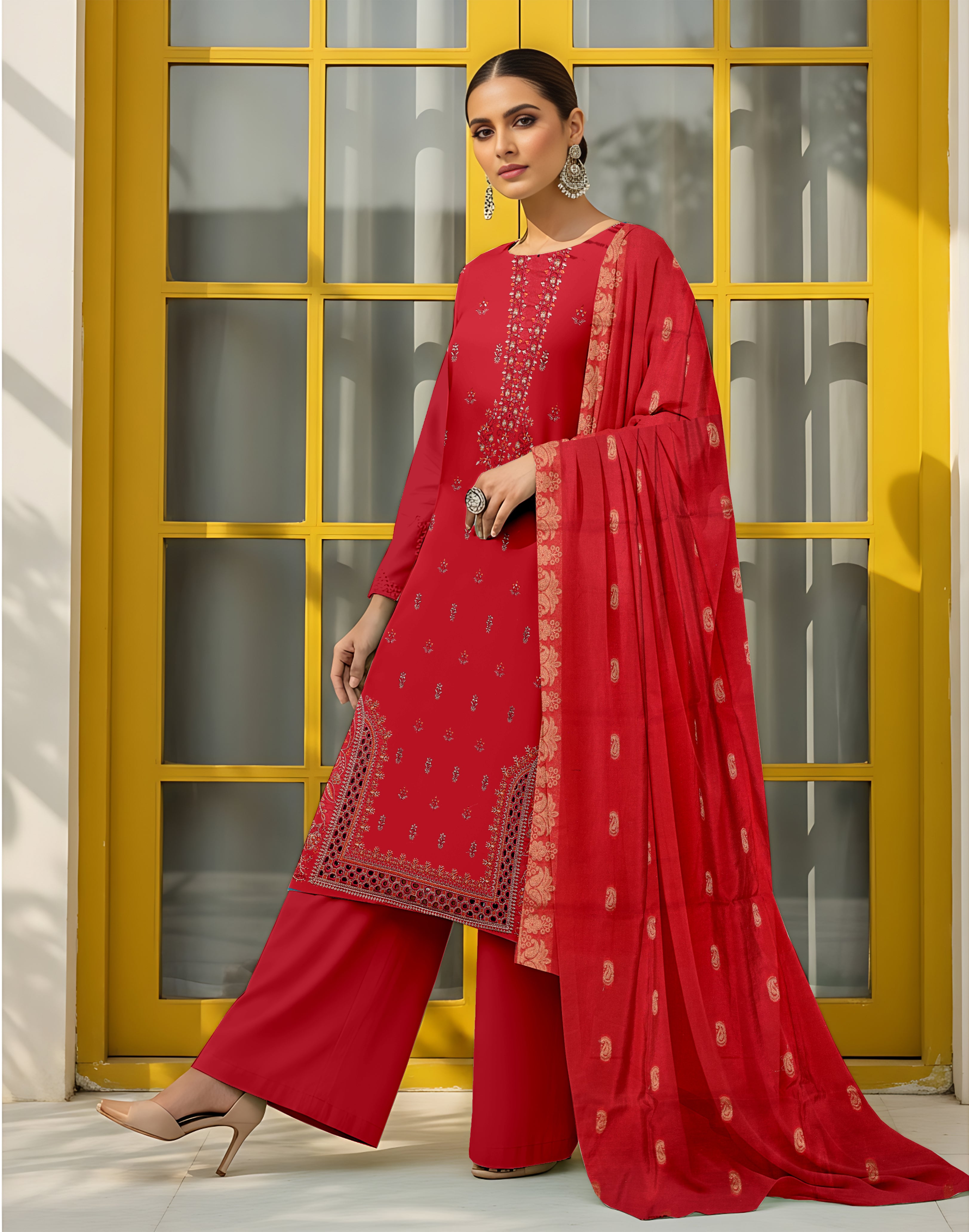 Hussain Rehar Embroidered Lawn [3 piece]