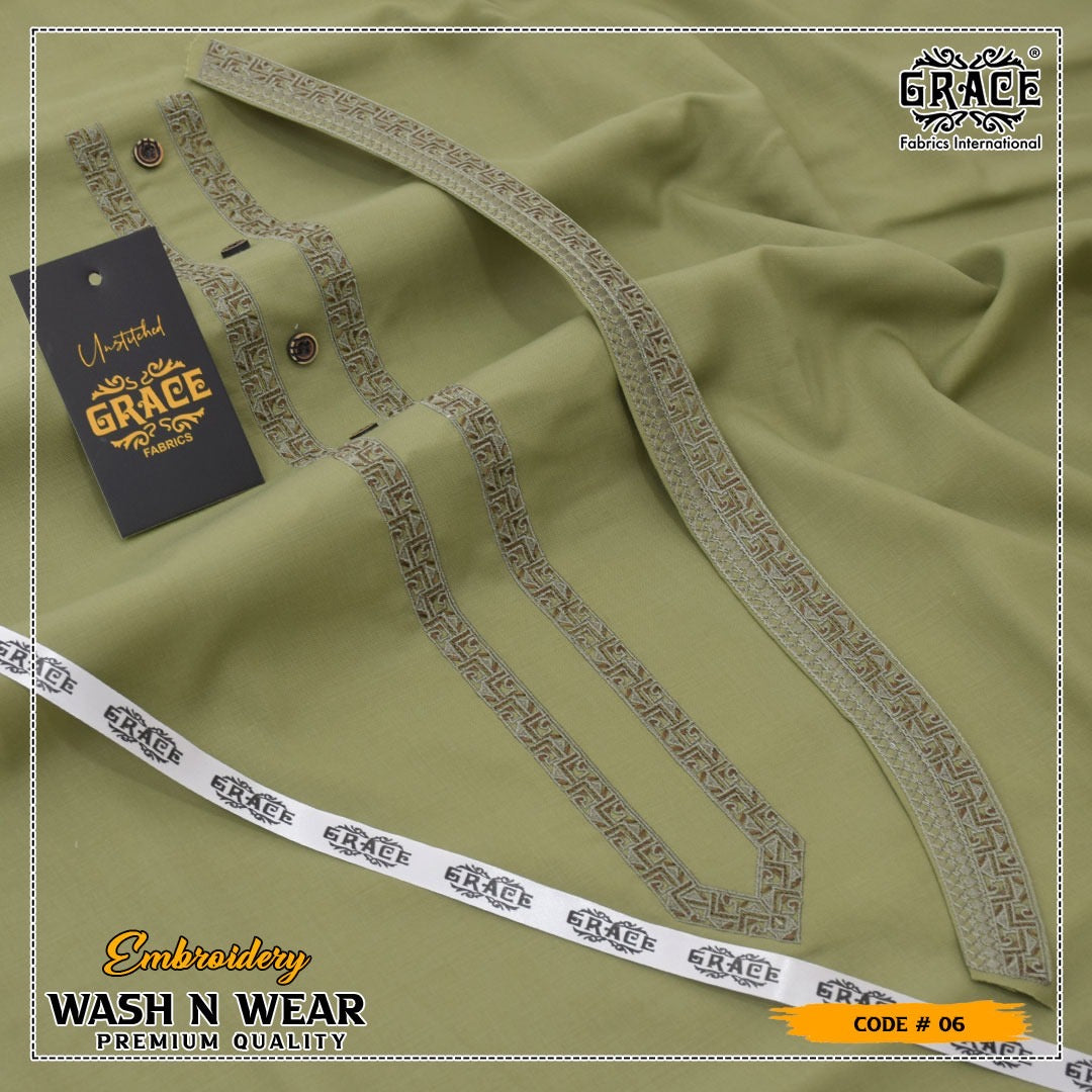 Men Embroidered Unstich Designer Shalwar Kameez