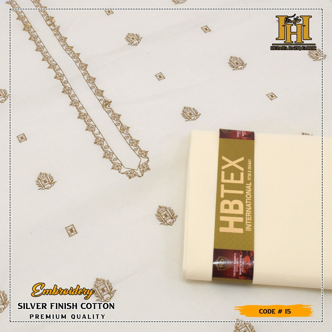 HB Unstiched Embroidered Men Cotton