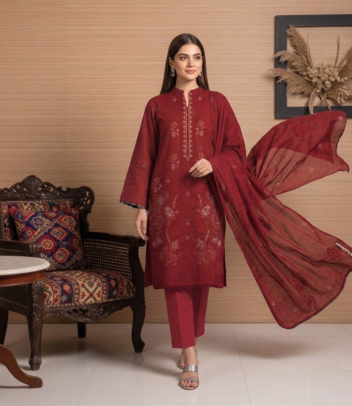 ANZISH Embroiderd lawn