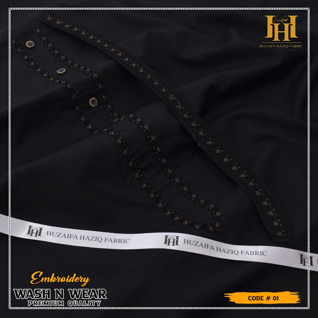 Men Embroidered Unstich Designer Shalwar Kameez