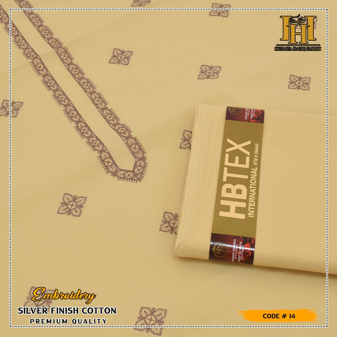 HB Unstiched Embroidered Men Cotton
