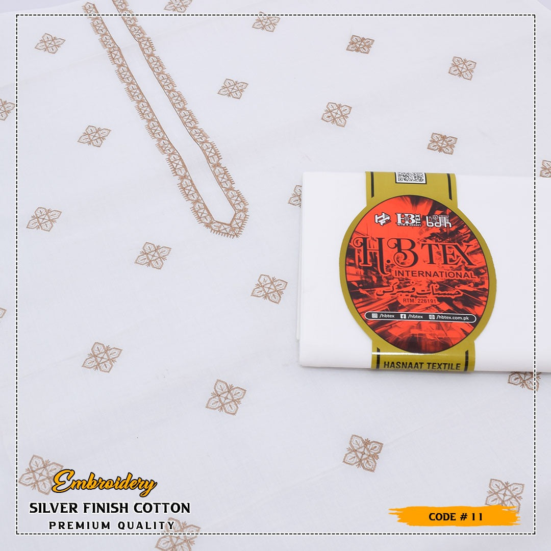 HB Unstiched Embroidered Men Cotton
