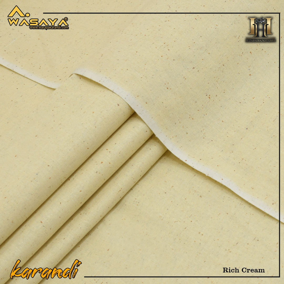 ALLA WASYA Vintage Dane Dar Karandi Fabric|cream