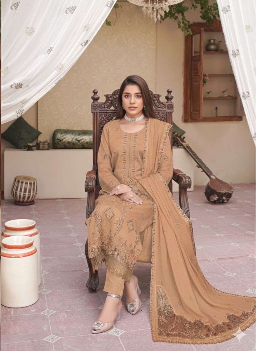 MIJAZ Embroidered Lawn [3pice]