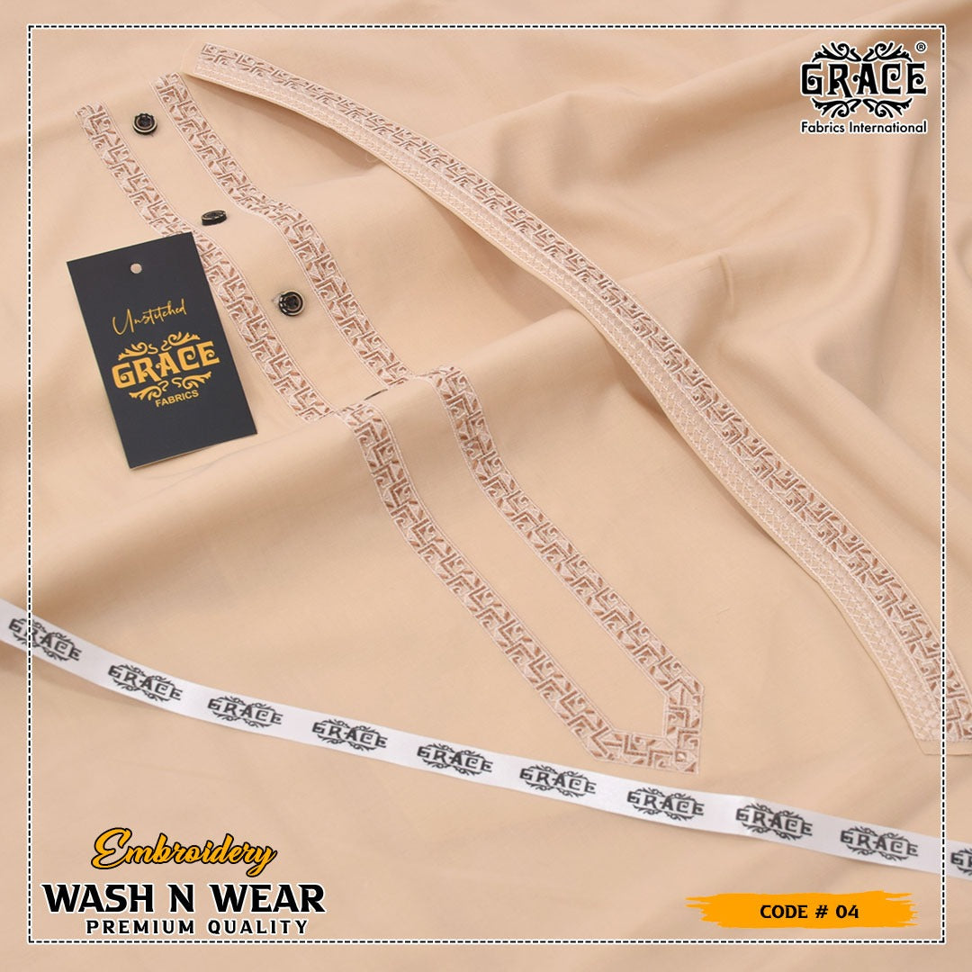 Men Embroidered Unstich Designer Shalwar Kameez