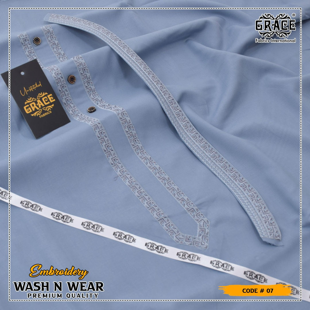 Men Embroidered Unstich Designer Shalwar Kameez