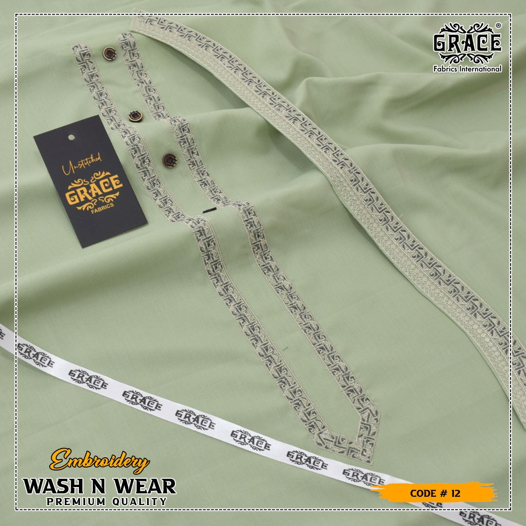 Men Embroidered Unstich Designer Shalwar Kameez