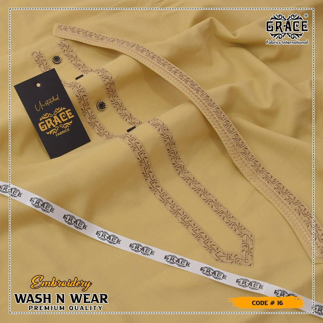 Men Embroidered Unstich Designer Shalwar Kameez