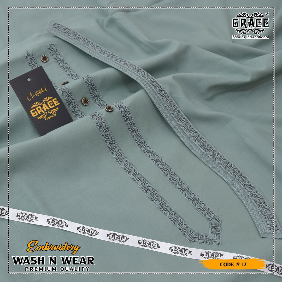 Men Embroidered Unstich Designer Shalwar Kameez