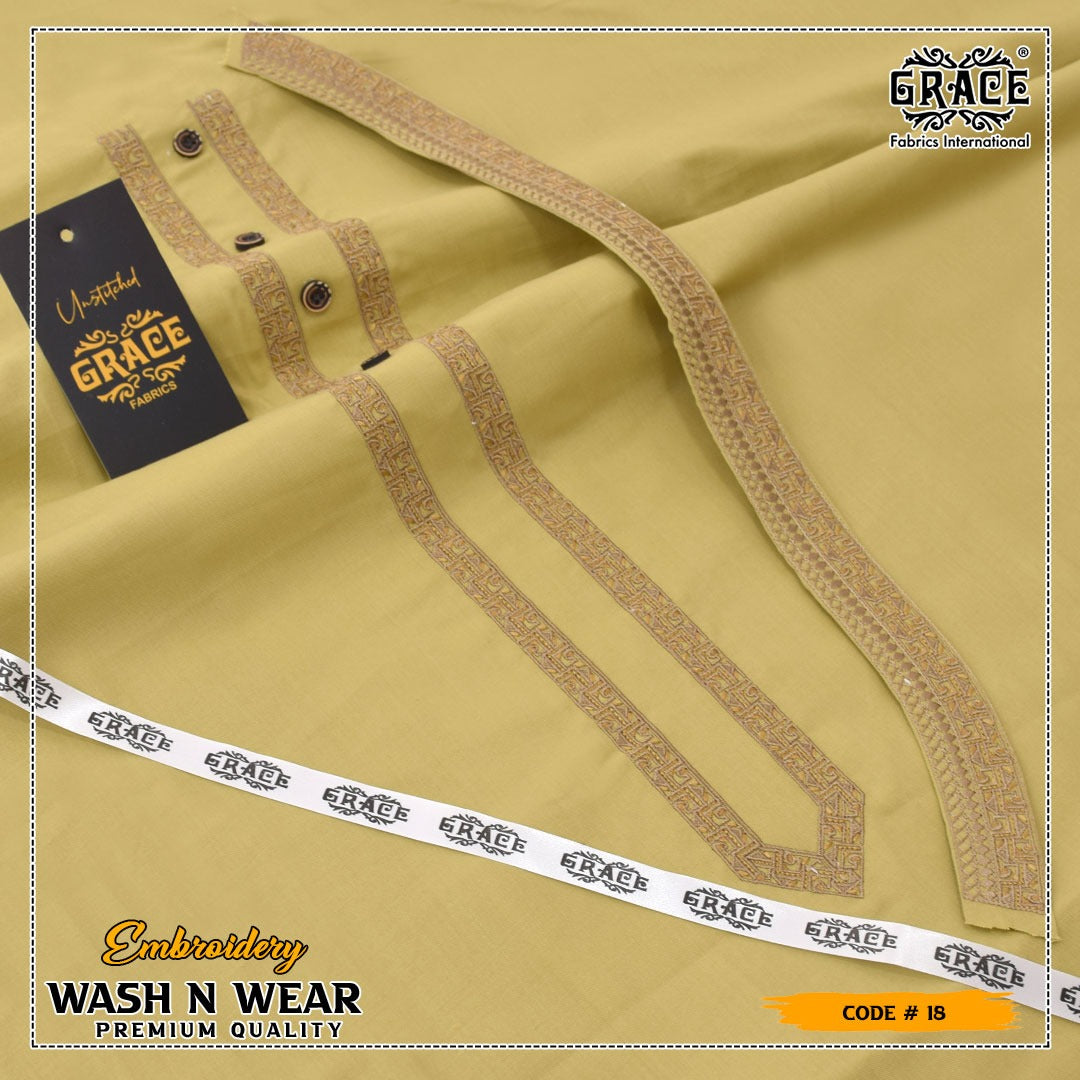 Men Embroidered Unstich Designer Shalwar Kameez
