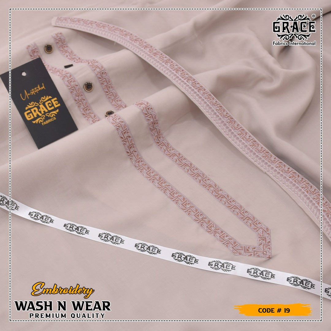 Men Embroidered Unstich Designer Shalwar Kameez