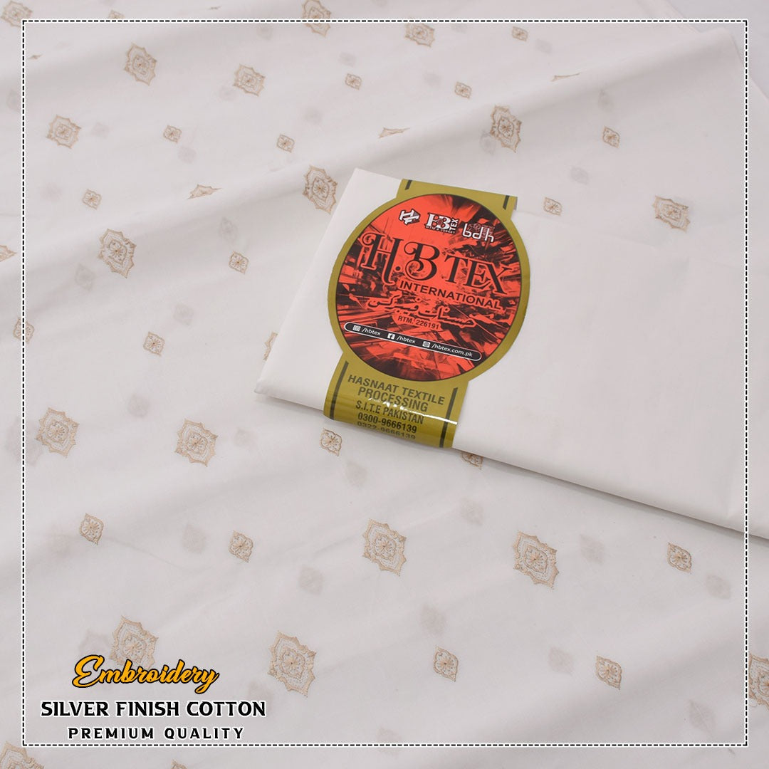 HB Unstiched  Embroidered Men Cotton