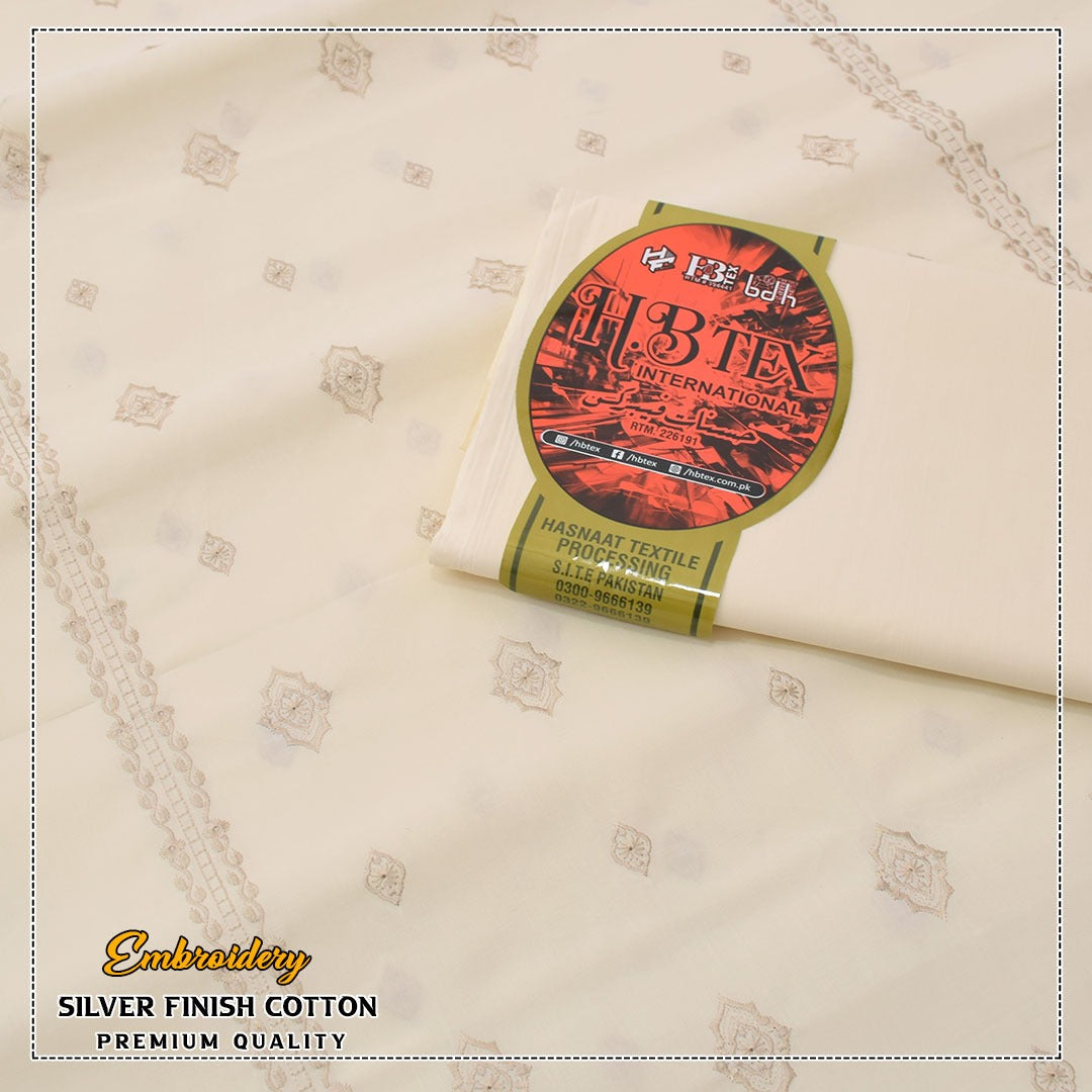 HB Unstiched Embroidered Men Cotton