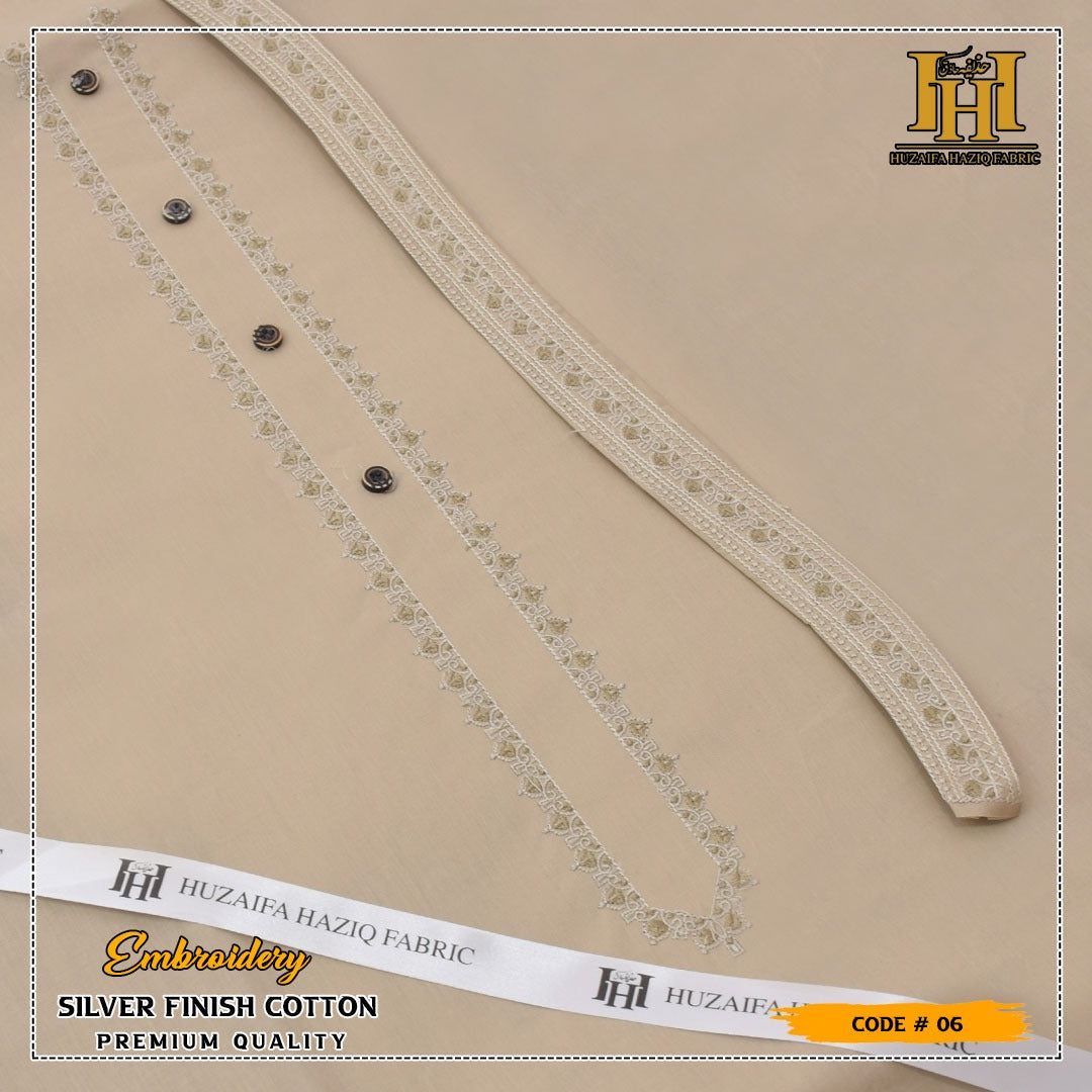 Platinum Embroidered Cotton.