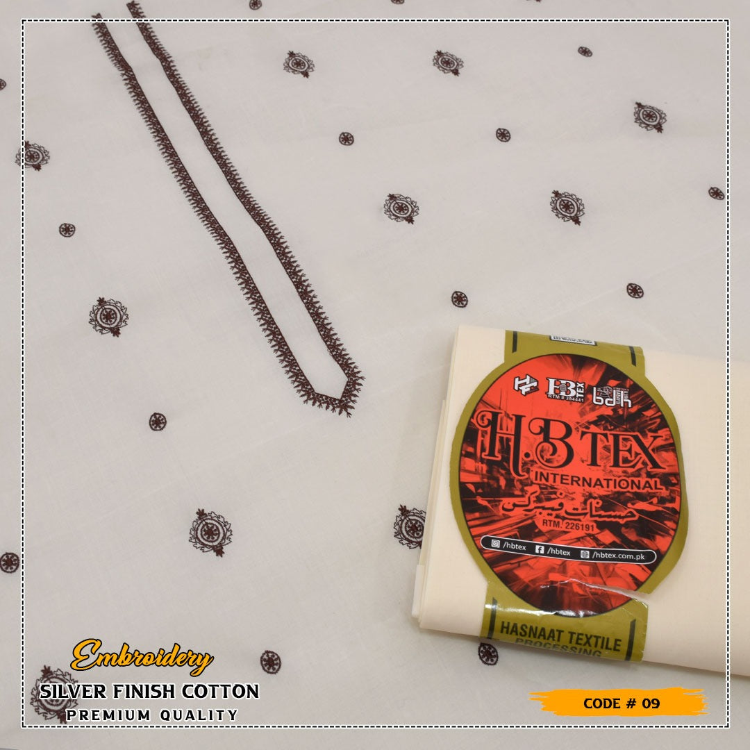 HB Unstiched Embroidered Men Cotton