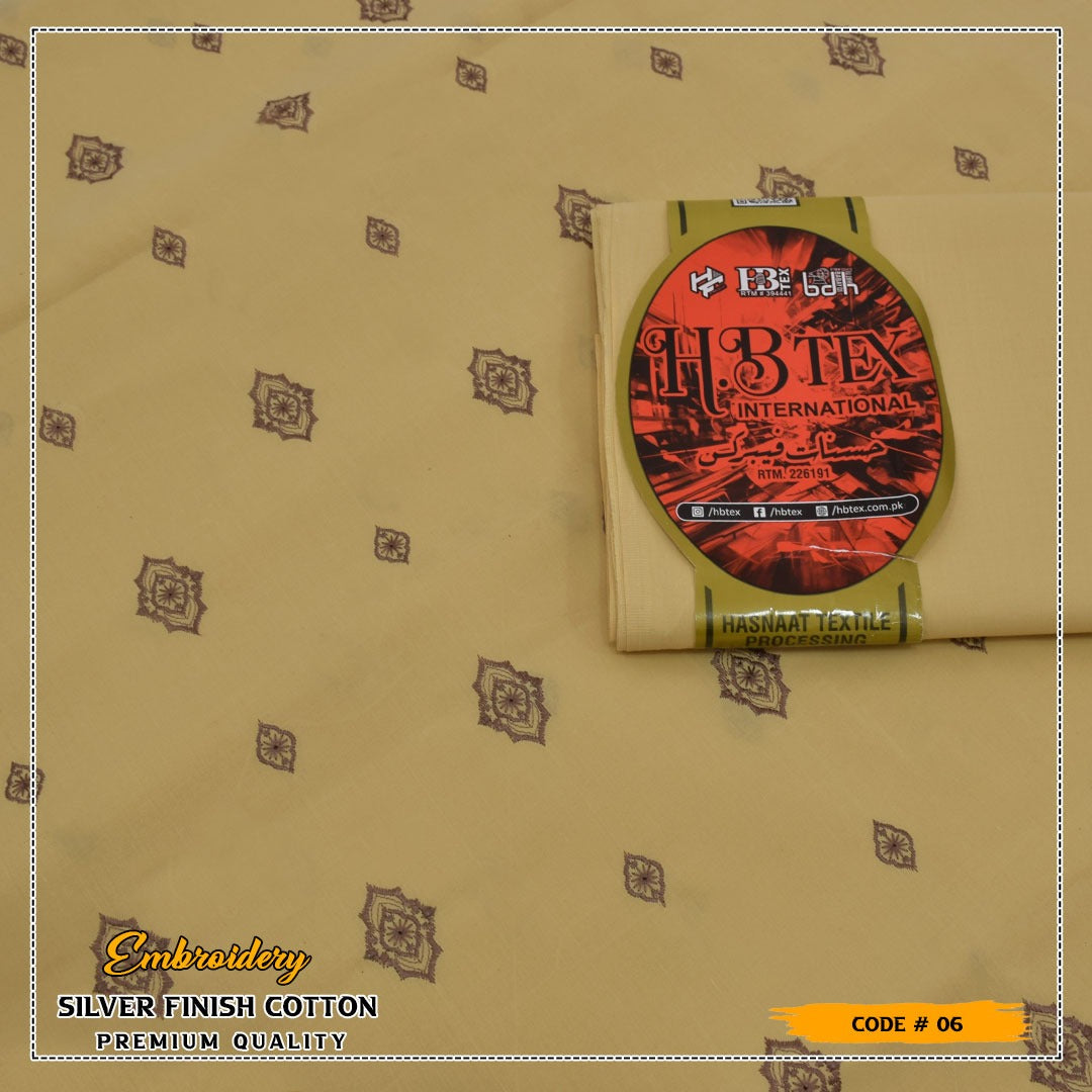 HB Unstiched Embroidered Men Cotton