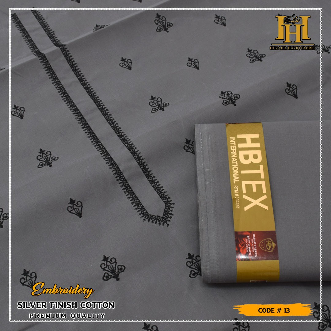 HB Unstiched Embroidered Men Cotton