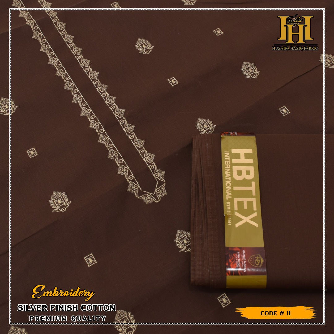 HB Unstiched Embroidered Men Cotton