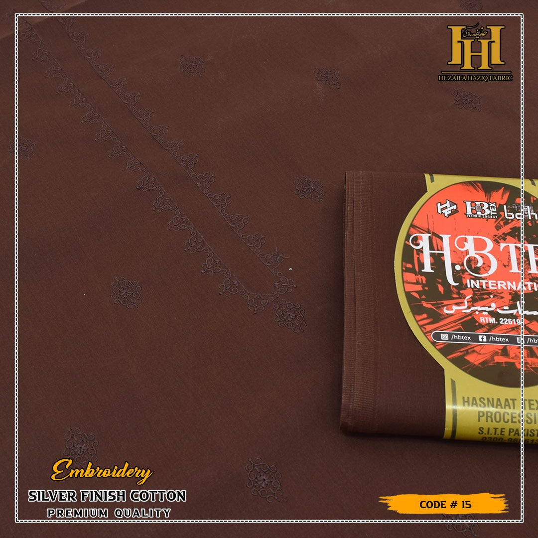 HB Unstiched Embroidered Men Cotton