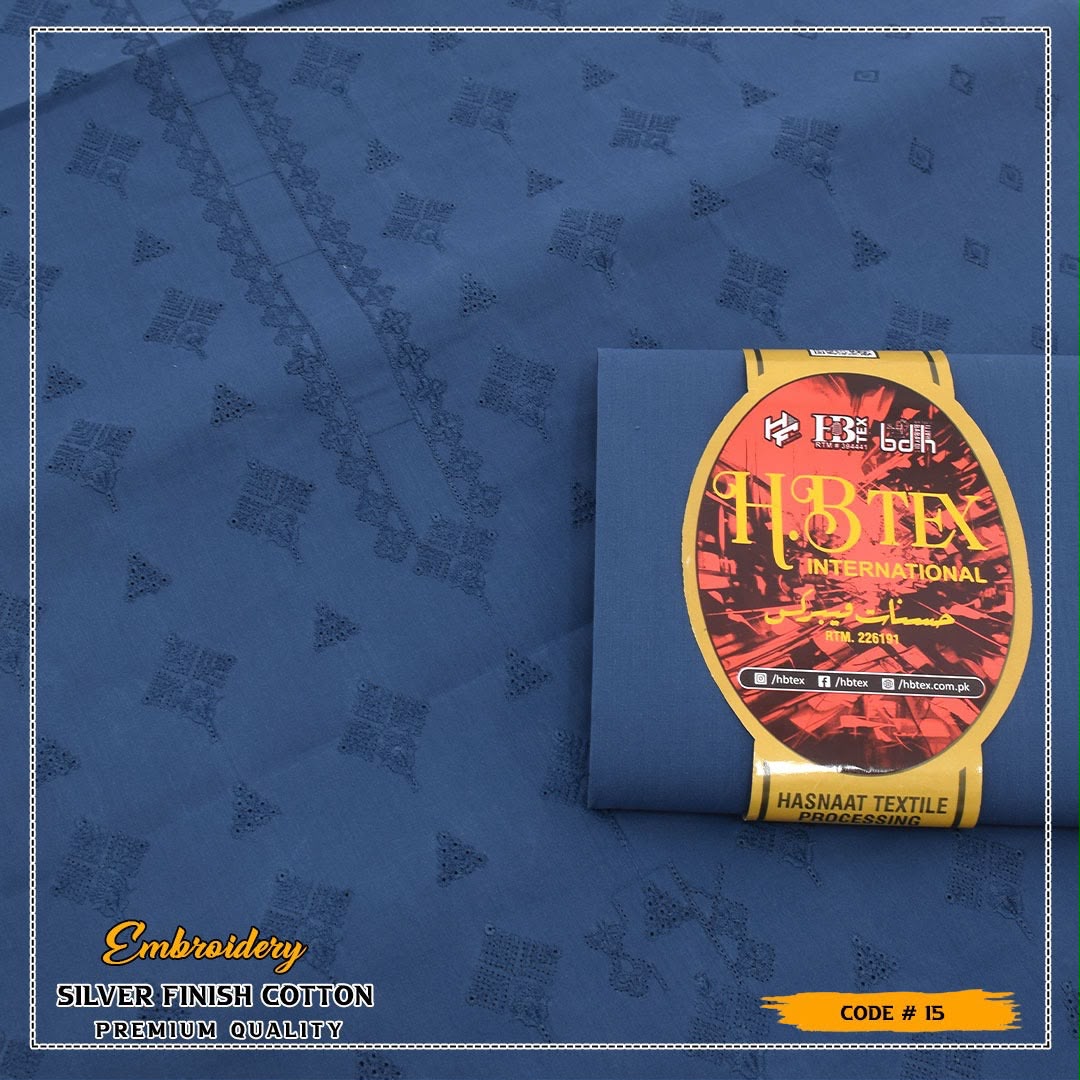HB Unstiched Embroidered Men Cotton