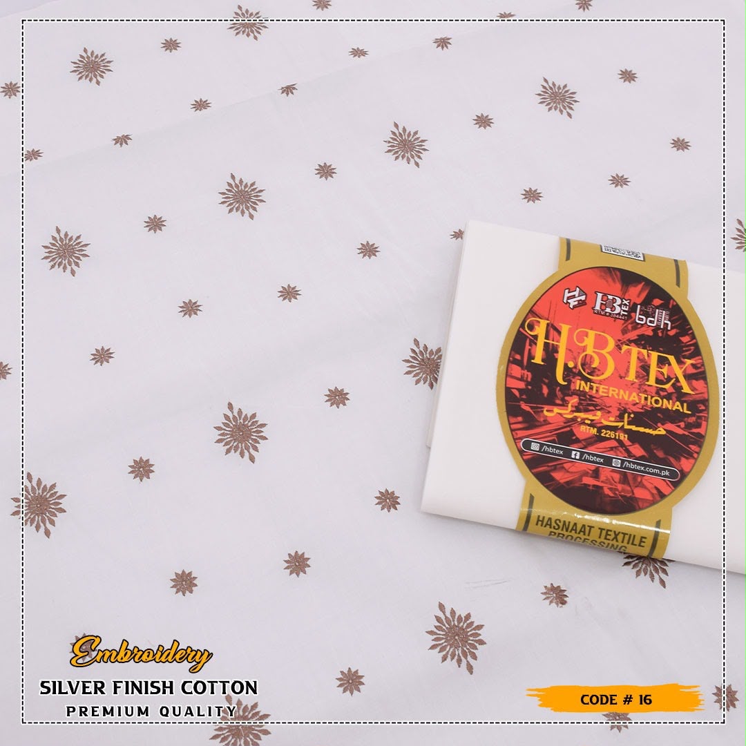 HB Unstiched Embroidered Men Cotton
