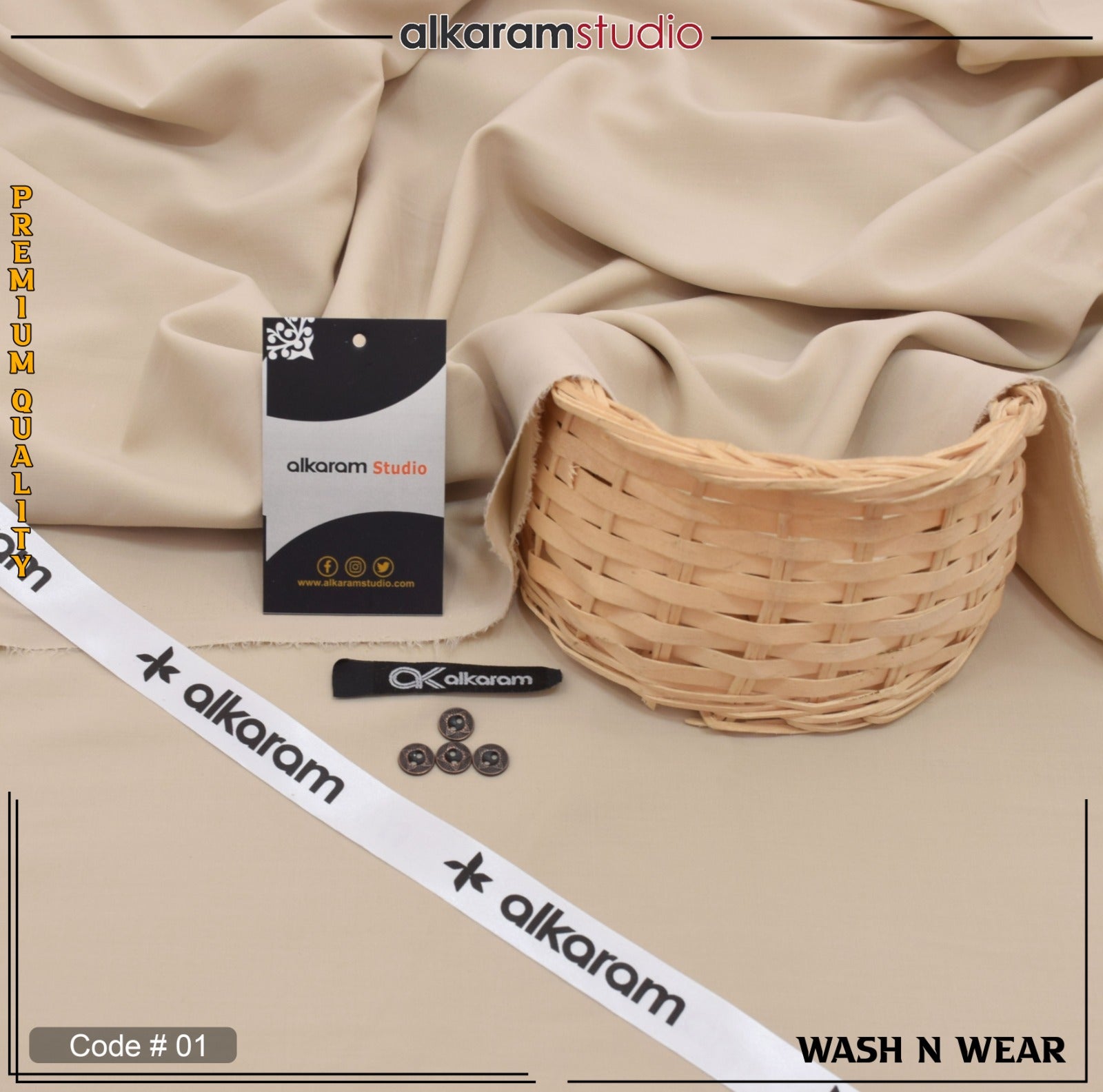 ALKARAM Premium Wash&Ware (Unstitched)