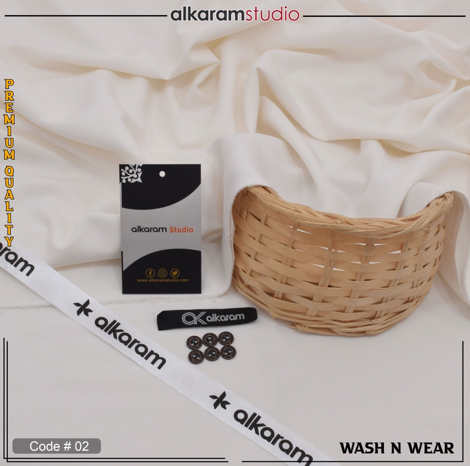 ALKARAM Premium Wash&Ware (Unstitched)