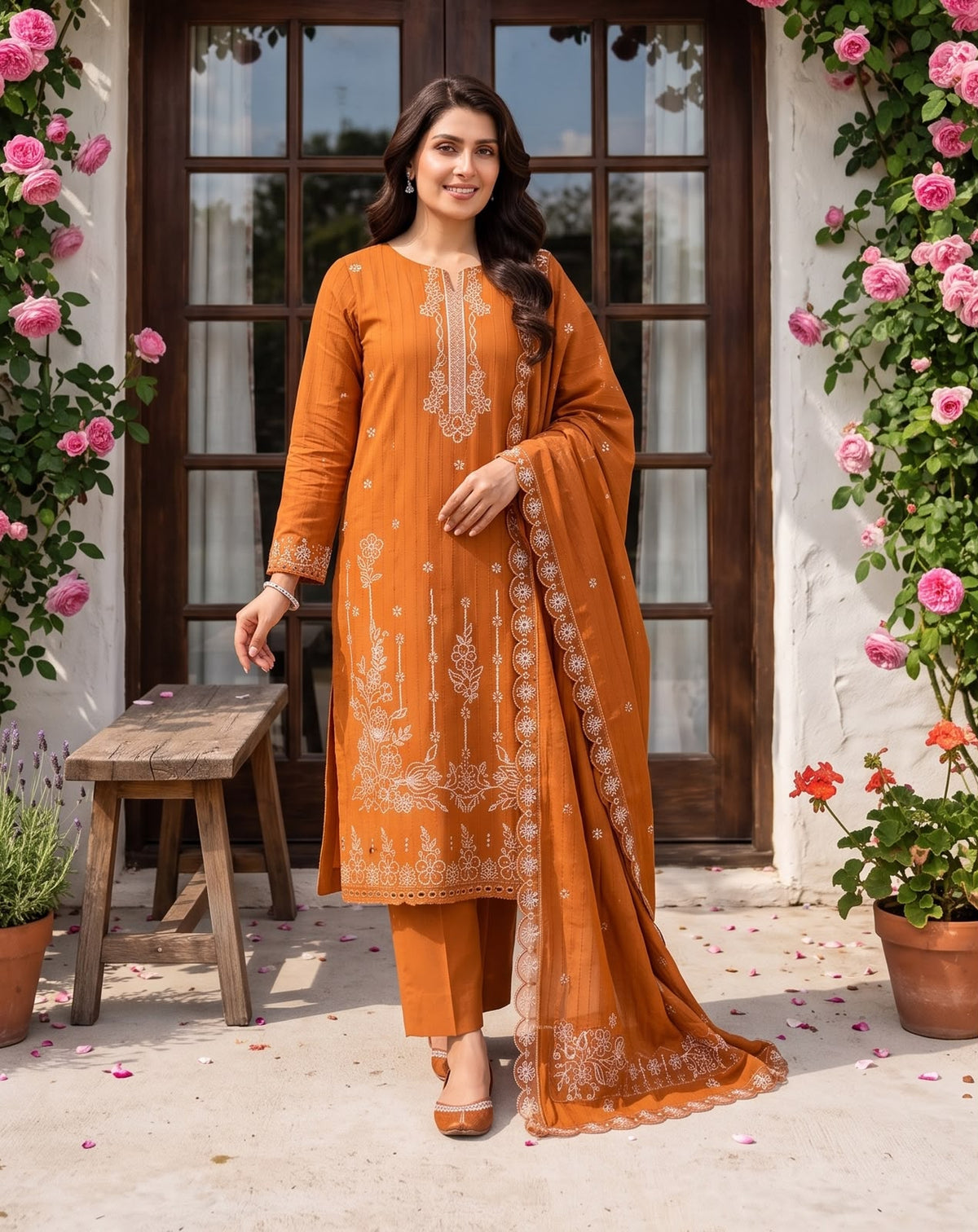 NOOR-E-MEHAL Dhanak 3 Pice Unstiched