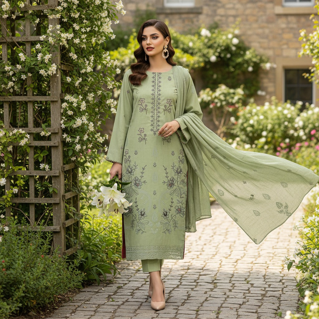 ZUMAR Embroiderd lawn