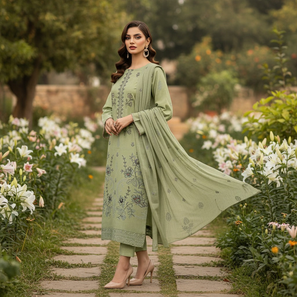 ZUMAR Embroiderd lawn