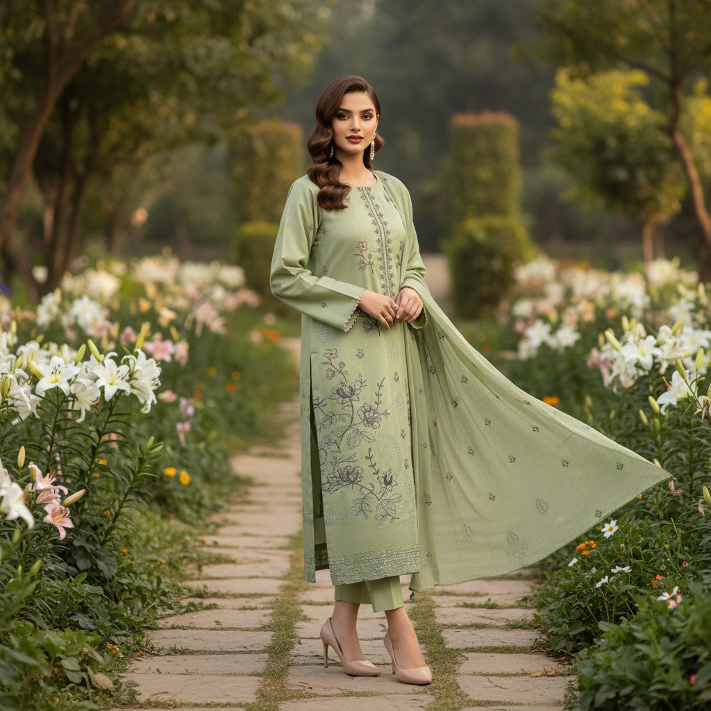 ZUMAR Embroiderd lawn
