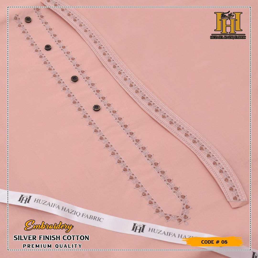 Platinum Embroidered Cotton